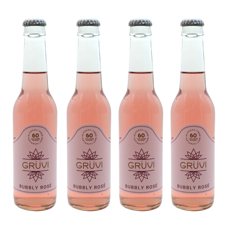 Gruvi Non Alcoholic Bubbly Rose 4 Pack