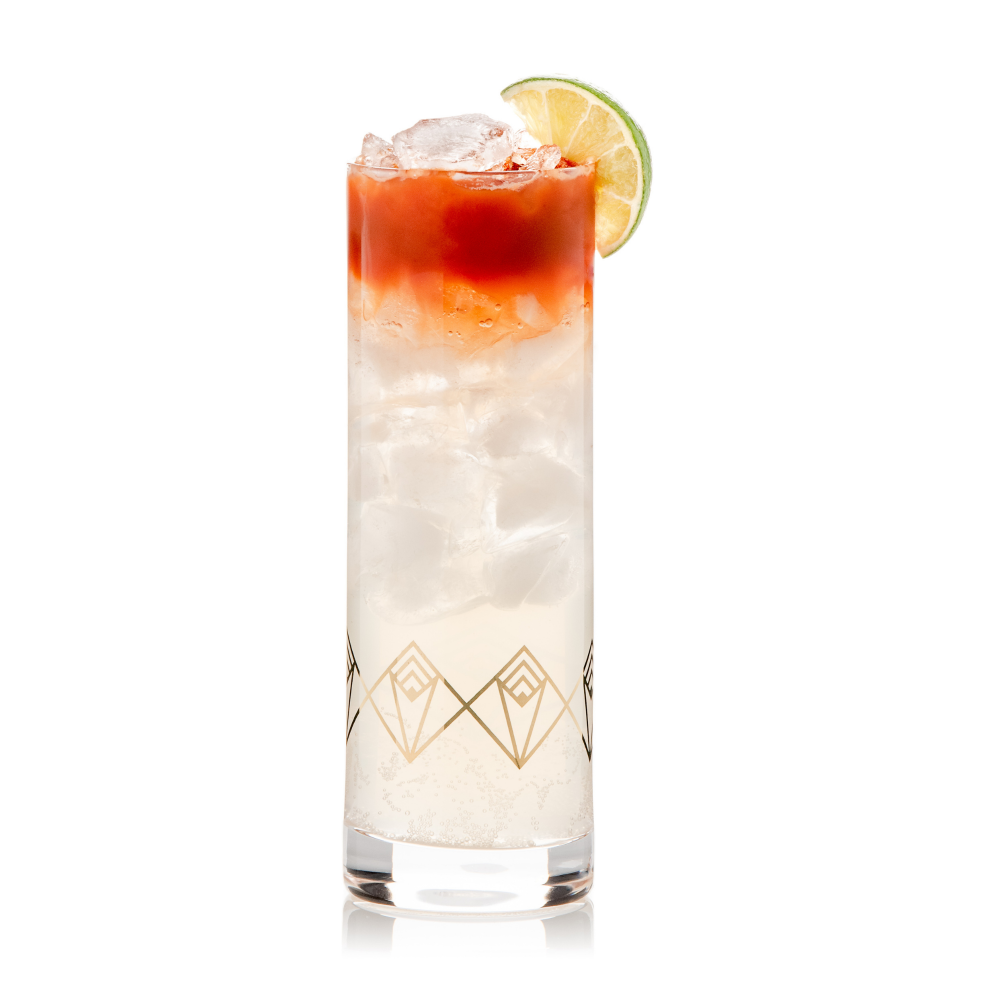 Gold Dream Deco Highball_ Dark 'n Stormy