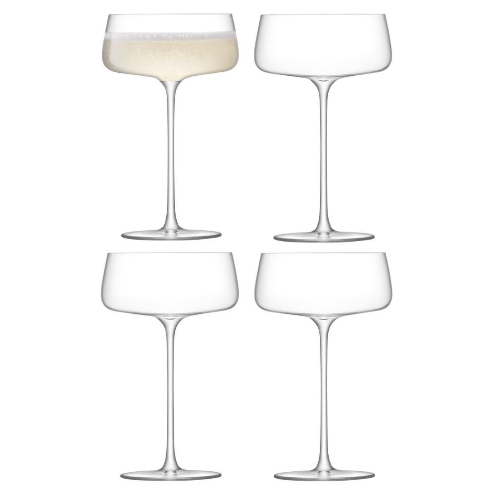 LSA Metropolitan Champagne Saucers (set of 4)