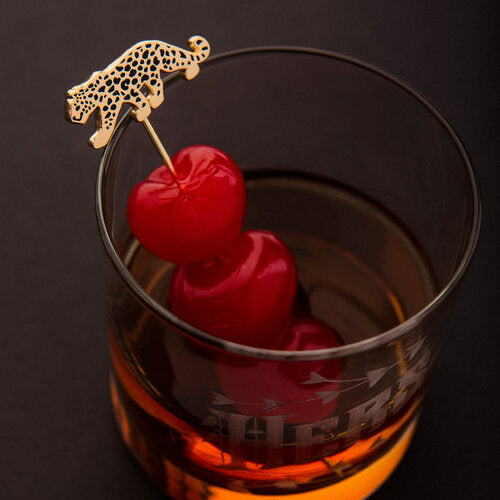 Leopard Cocktail Pins (set of 4)