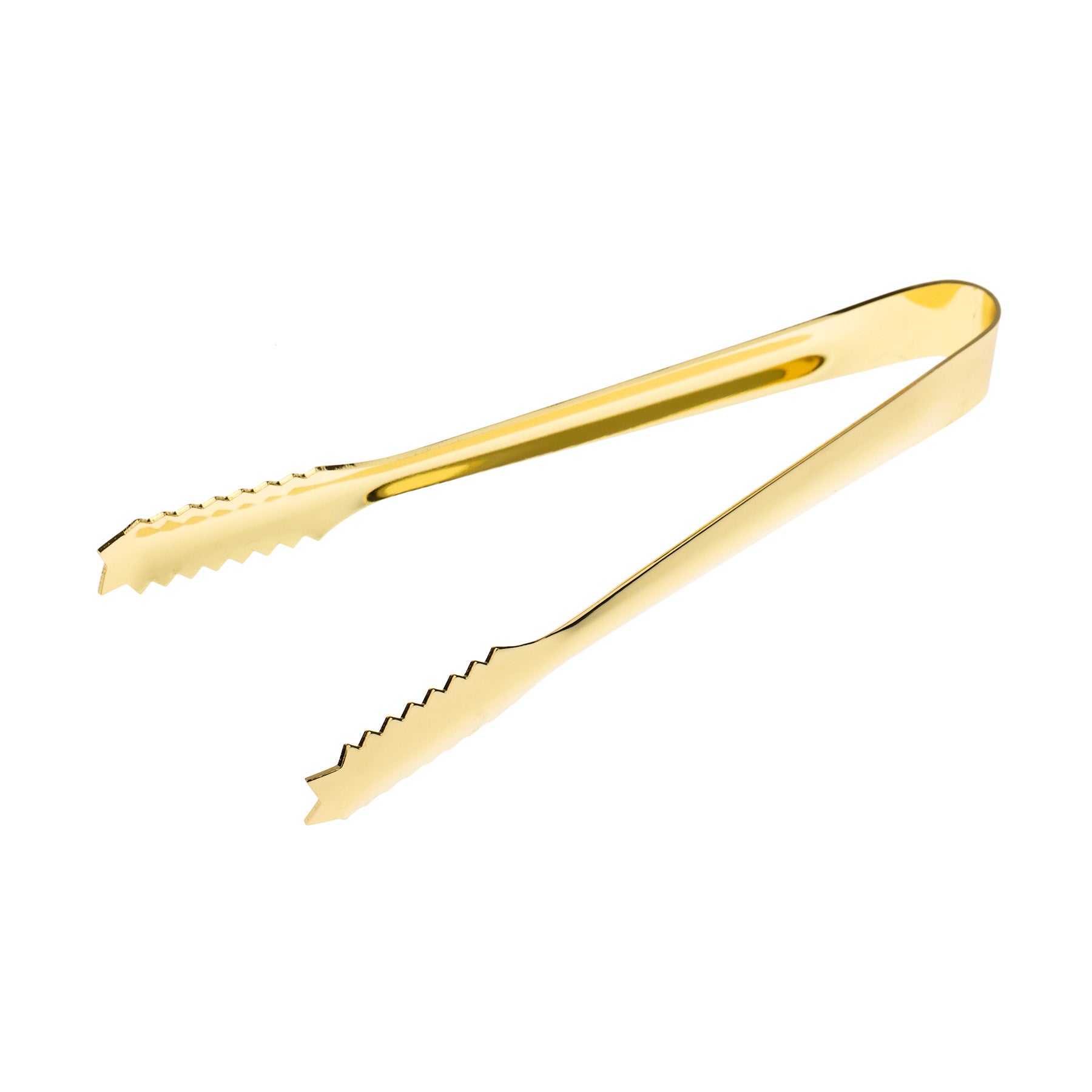 Gold Serrated Ice Tongs