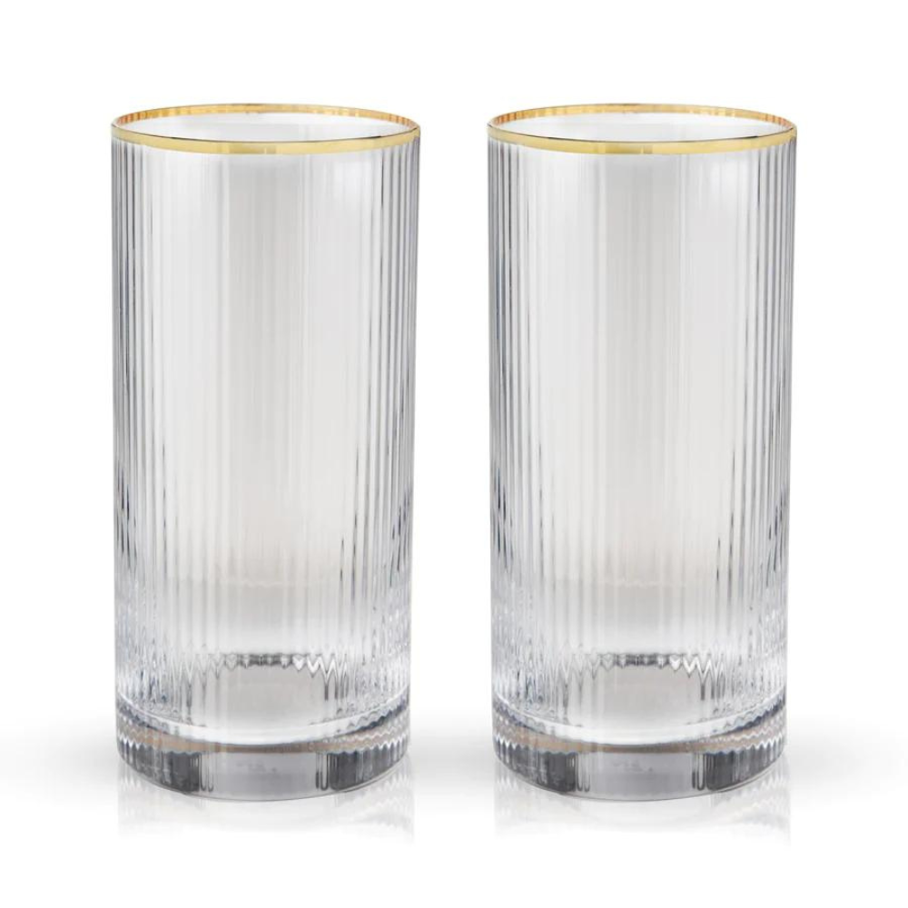 Viski Meridian Highball Glasses (set of 2)