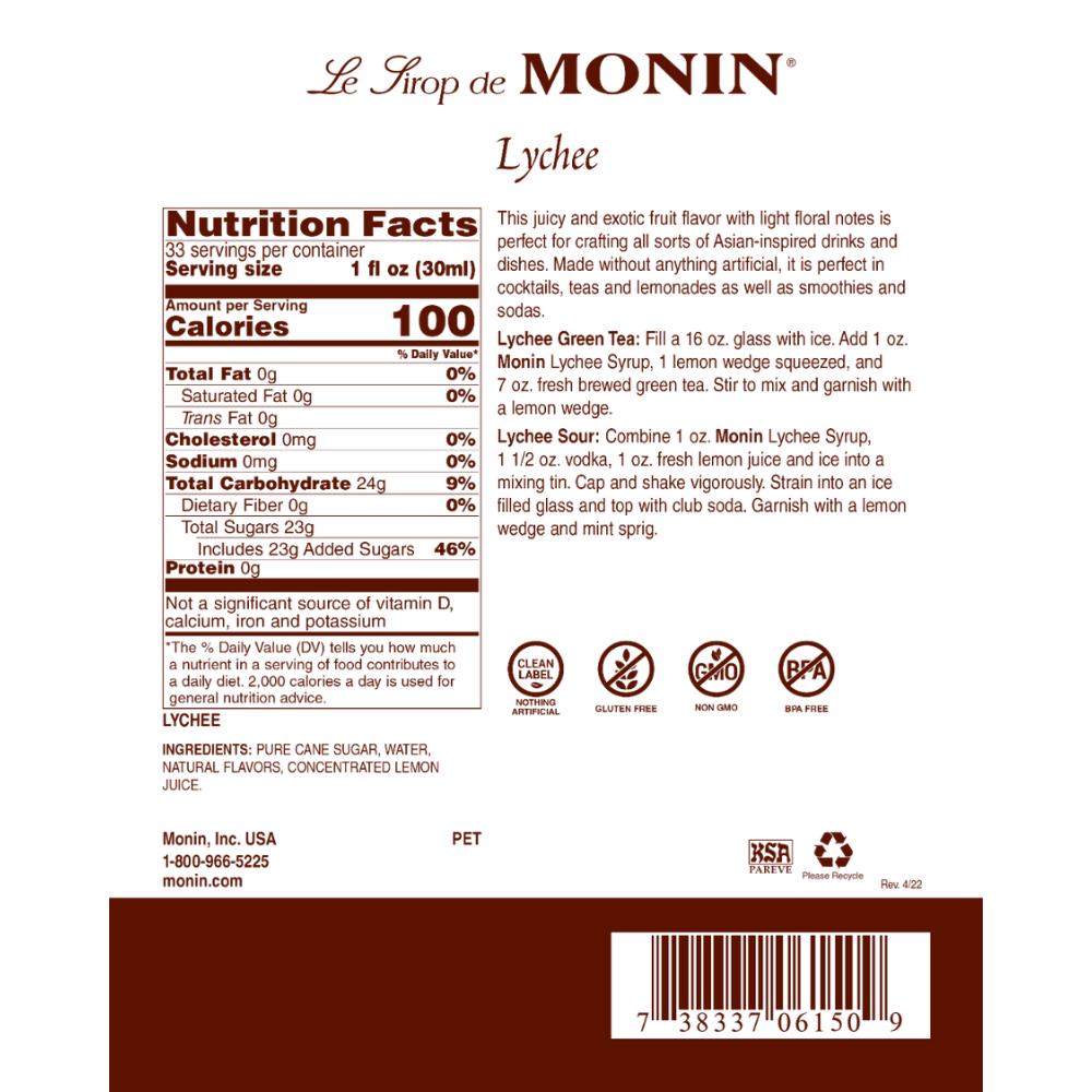 Monin Lychee Syrup