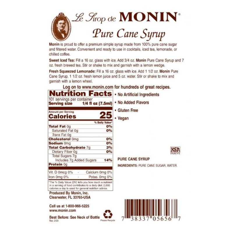 Monin Pure Cane Syrup