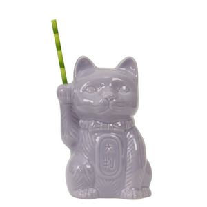 Purple Neko Cat Tiki Mug