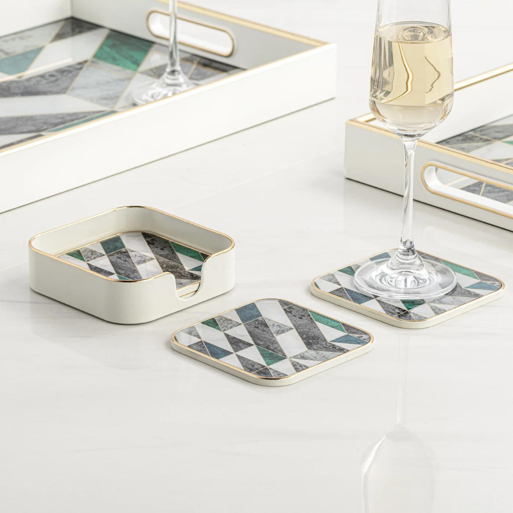 Savoy Geometric Coasters (set of 4)