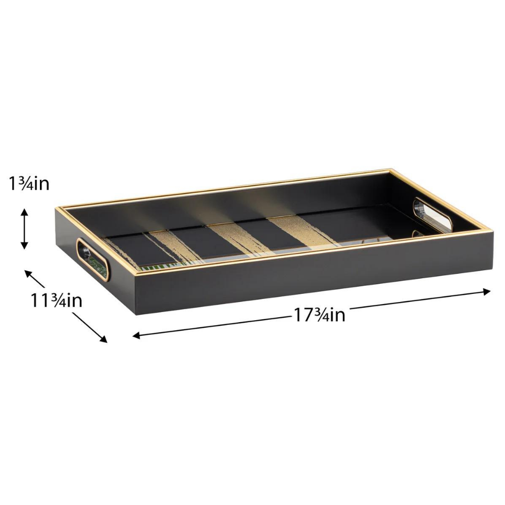 Savoy Gold Stripe Tray - large