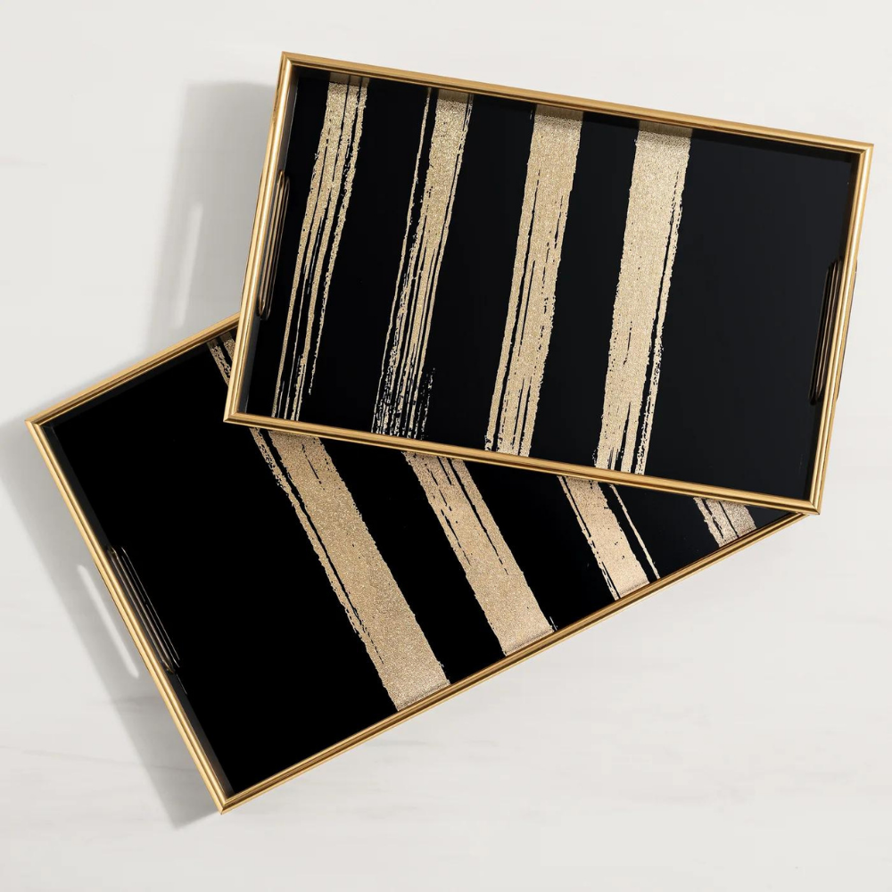 Savoy Gold Stripe Tray
