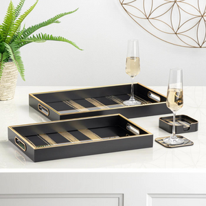 Savoy Gold Stripe Tray