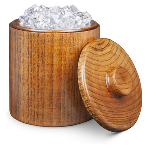 Solid Wood Ice Bucket with Lid