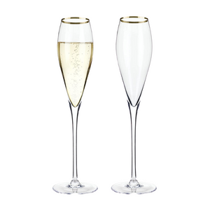 Belmont Gold Rim Champagne Set of 2