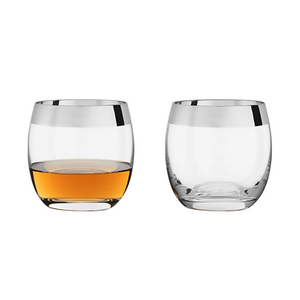 Chrome Rim Tumblers Set of 2