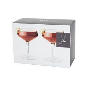 Raye Crystal Coupe Glasses Set of 2