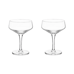 Raye Crystal Coupe Glasses Set of 2