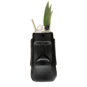 Black Easter Island Tiki Mug