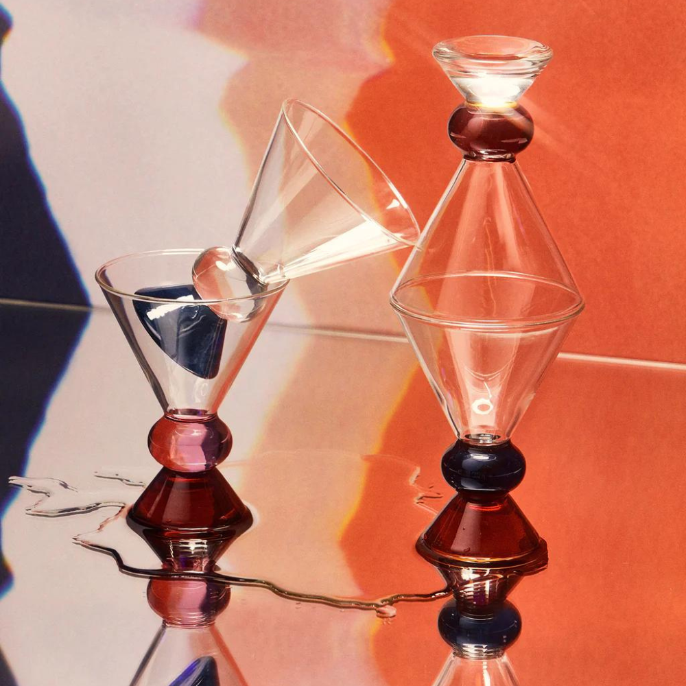 Totem Stemless Martini Glasses (assorted colours)