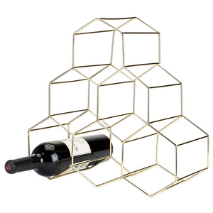 Geo Gold Wine Rack
