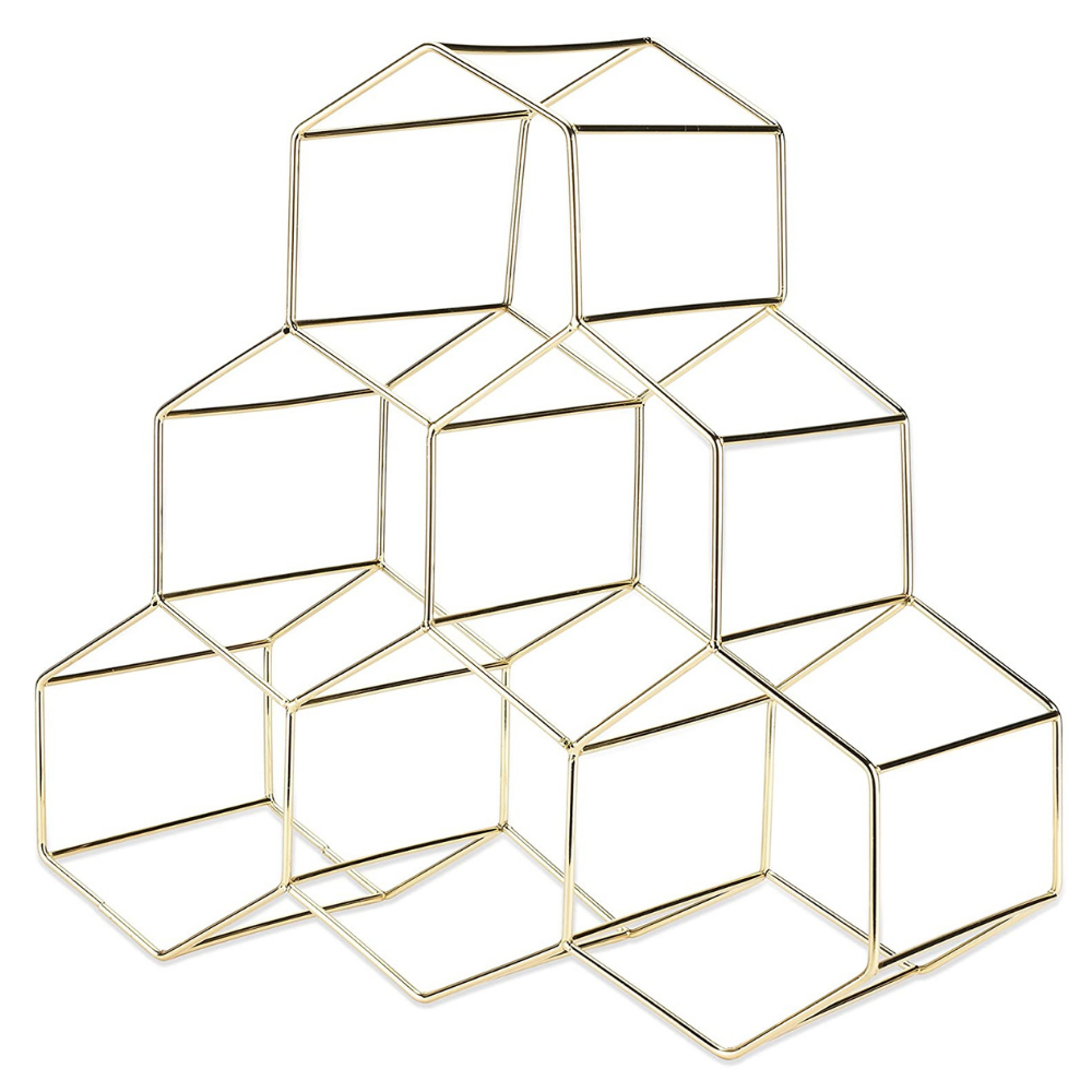 Geo Gold Wine Rack