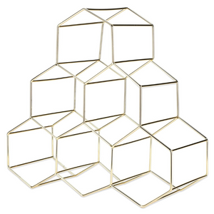 Geo Gold Wine Rack
