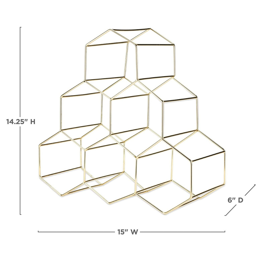 Geo Gold Wine Rack