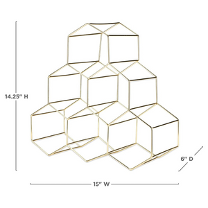Geo Gold Wine Rack