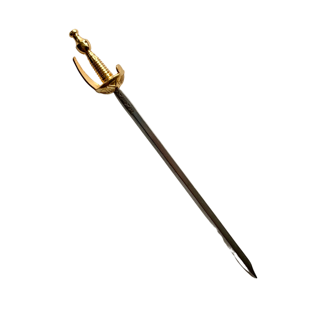 Japanese Gold Sabre Cocktail Pin