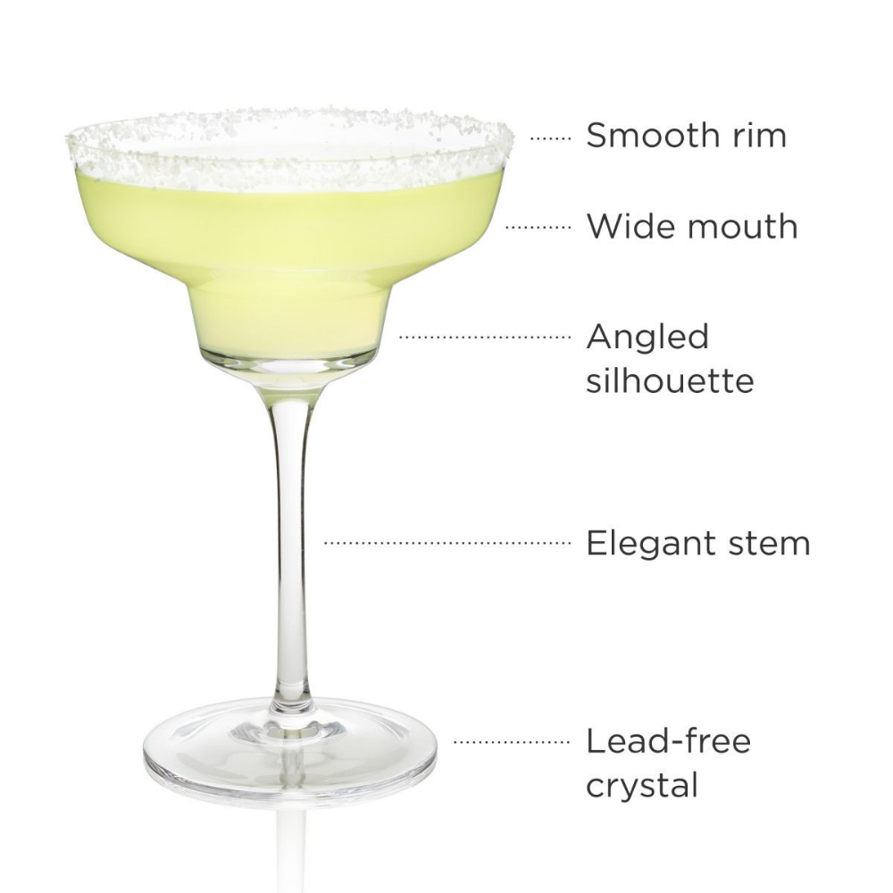 Viski Crystal Margarita Glasses (set of 2)