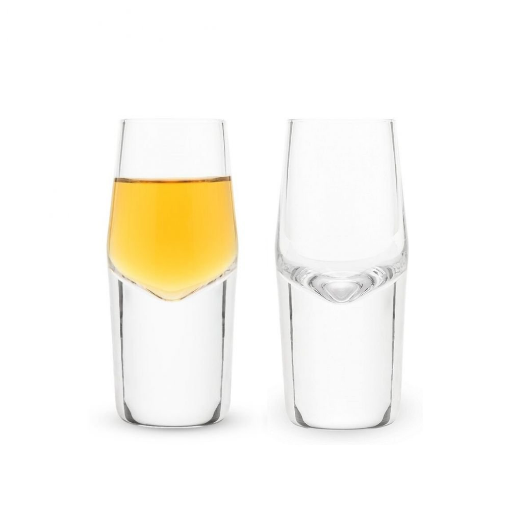 Viski Raye Heavyweight Crystal Shot Glasses (set of 2)