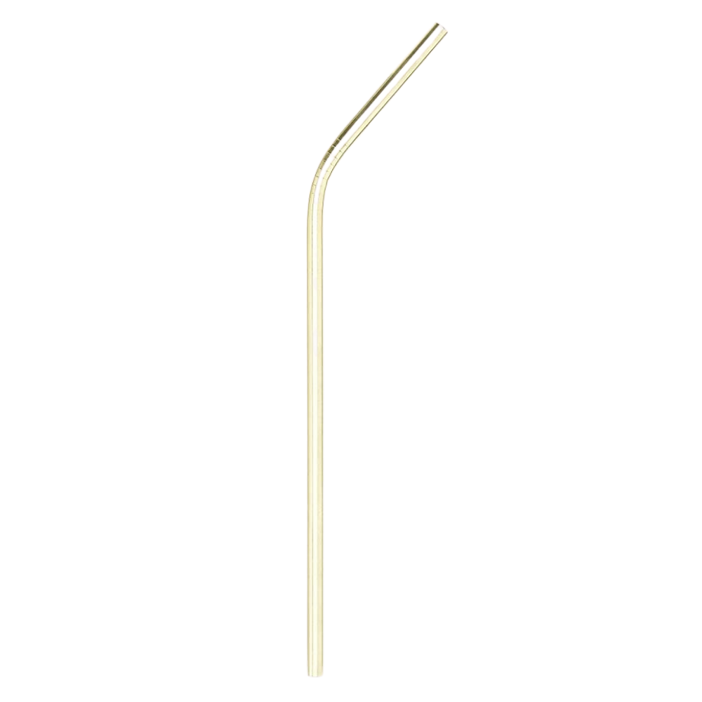 Angled Gold Straws