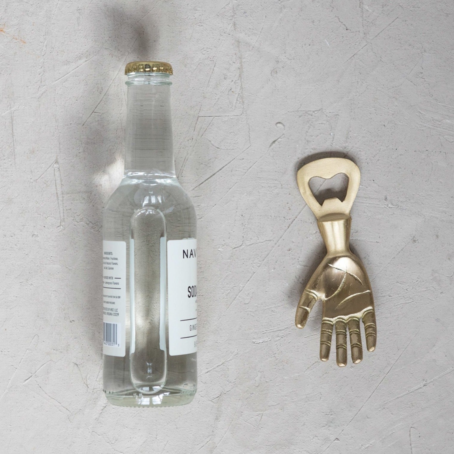 Brass Hand Bottle Openerc