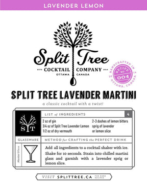 Split Tree Lavender Lemon Syrup Lavender Martini Recipe