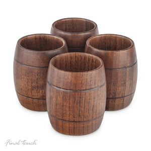 Wood Barrel Shot Glass