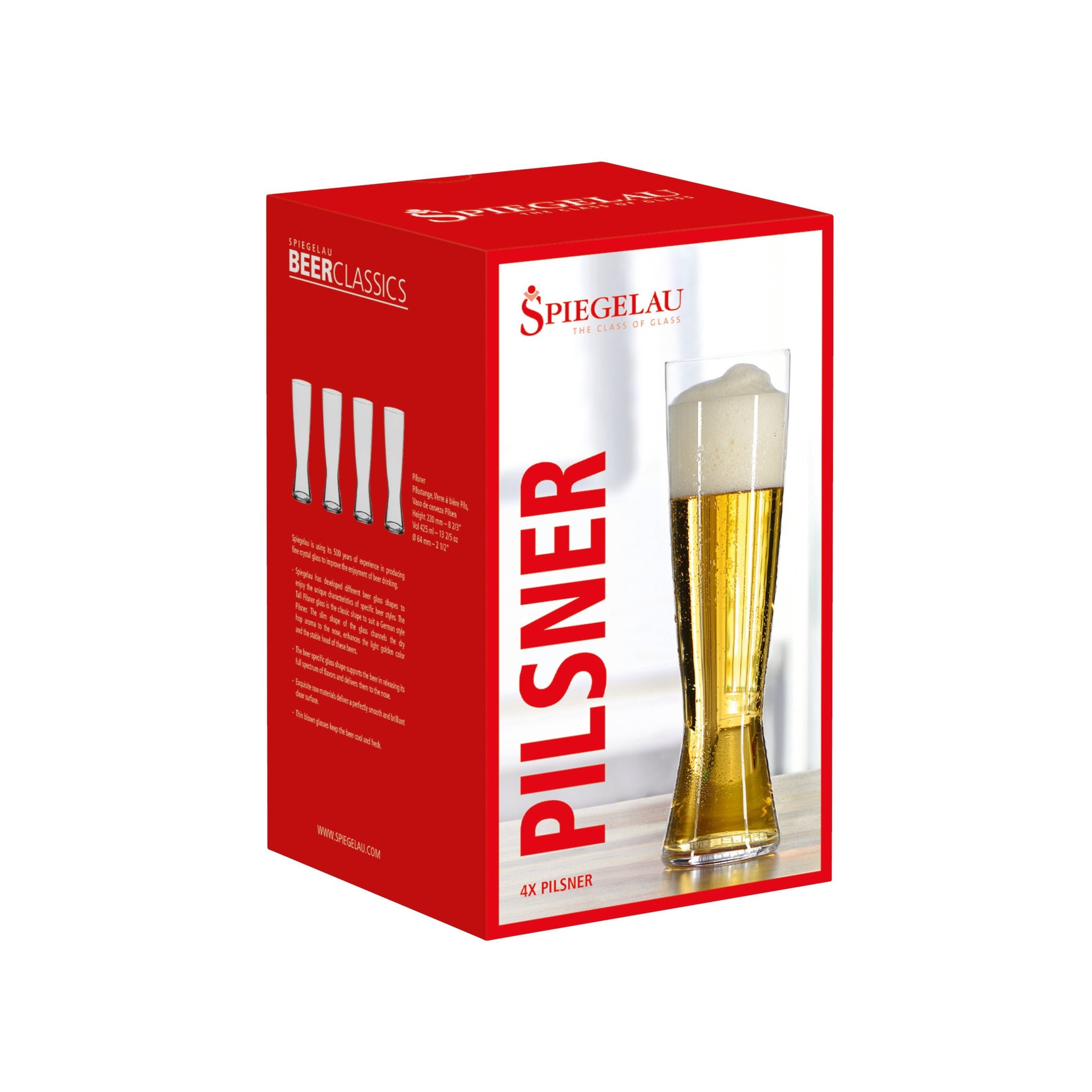 Spiegelau Tall Pilsner Glasses (set of 4)