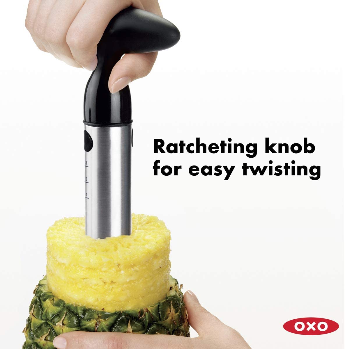 Stainless Steel Ratcheting Pineapple Slicer