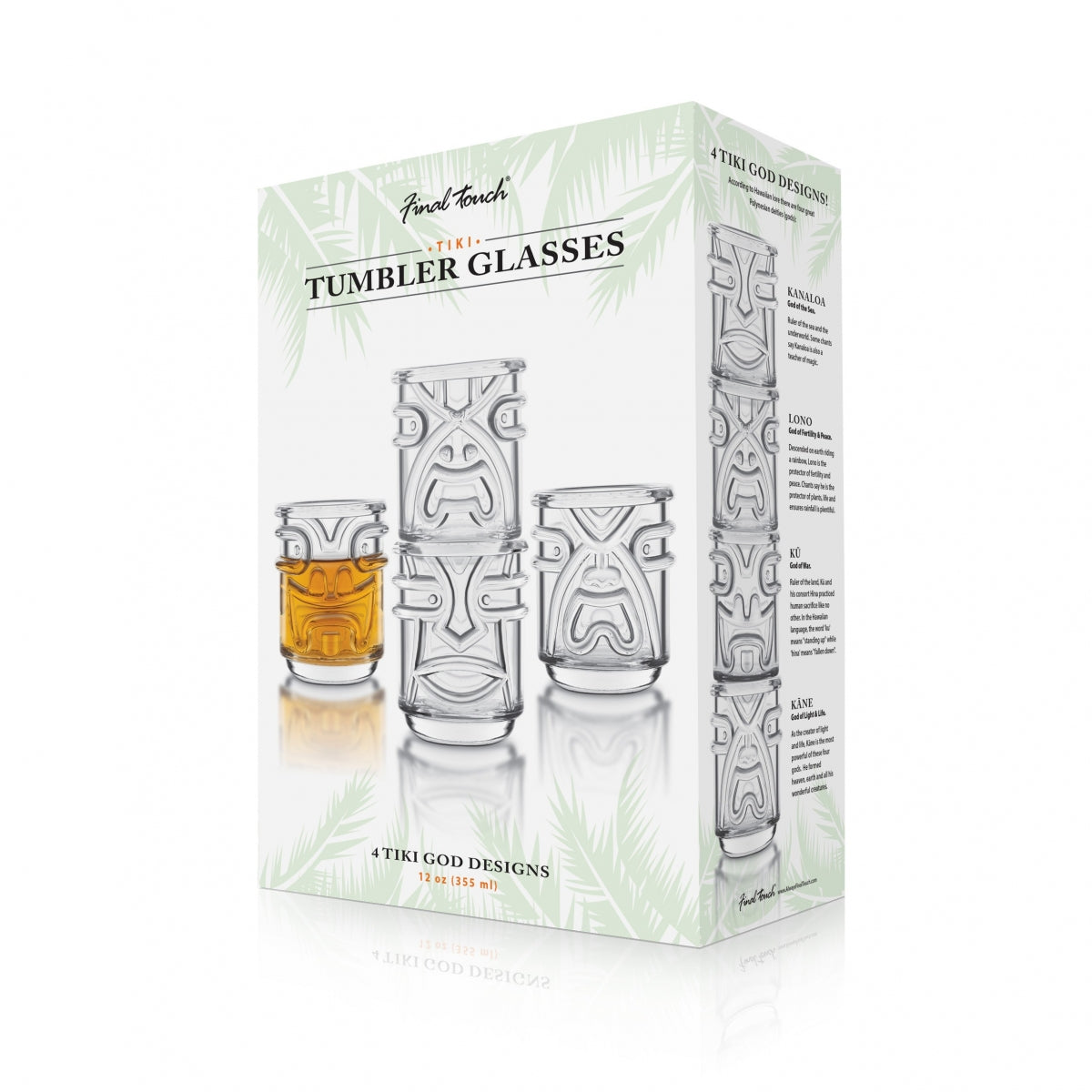 Clear Polynesian God Tiki Glasses