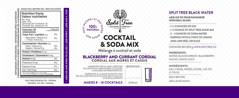 Split Tree Blackberry & Blackcurrant Cordial